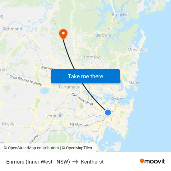 Enmore (Inner West - NSW) to Kenthurst map