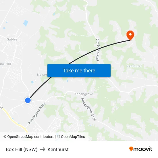Box Hill (NSW) to Kenthurst map