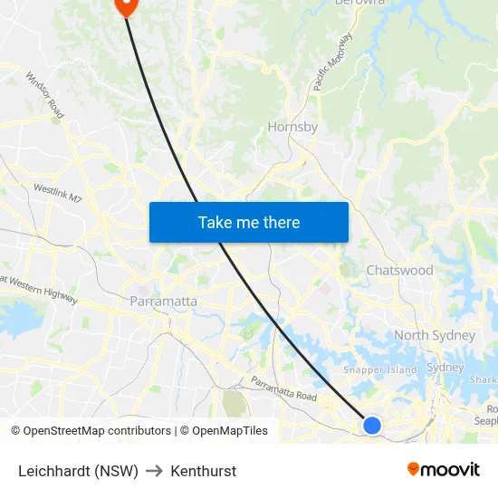 Leichhardt (NSW) to Kenthurst map
