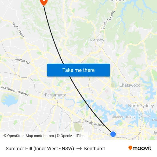 Summer Hill (Inner West - NSW) to Kenthurst map