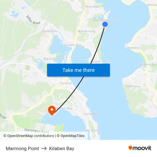 Marmong Point to Kilaben Bay map