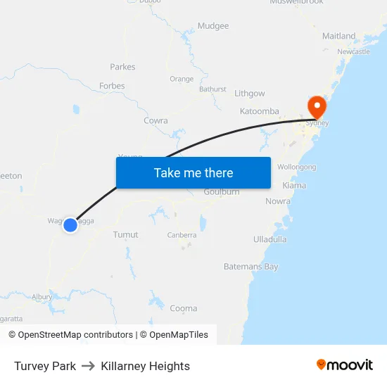 Turvey Park to Killarney Heights map