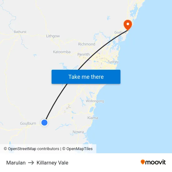Marulan to Killarney Vale map