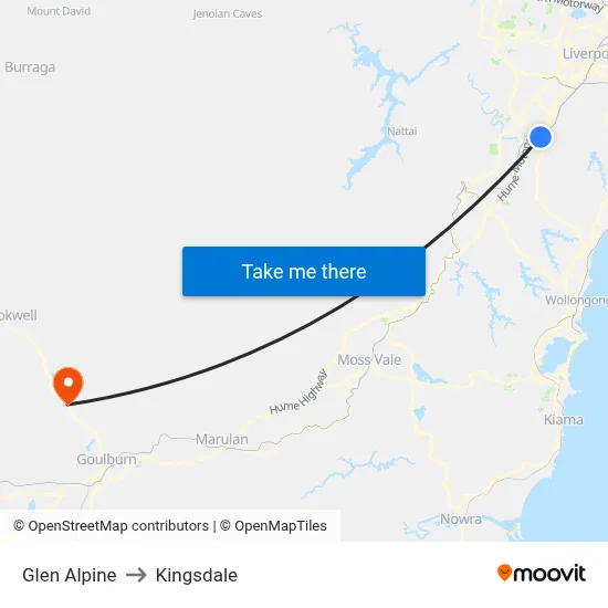 Glen Alpine to Kingsdale map