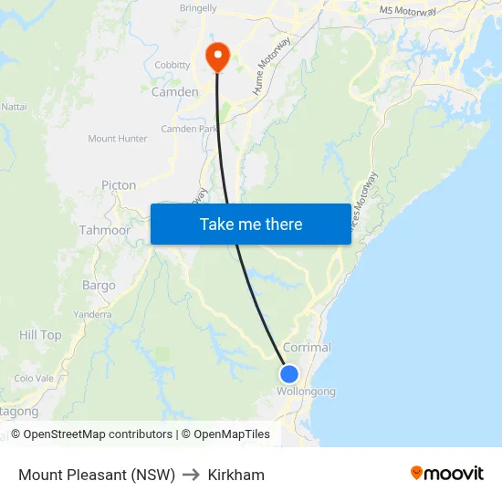 Mount Pleasant (NSW) to Kirkham map