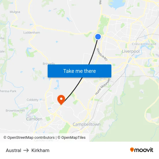 Austral to Kirkham map
