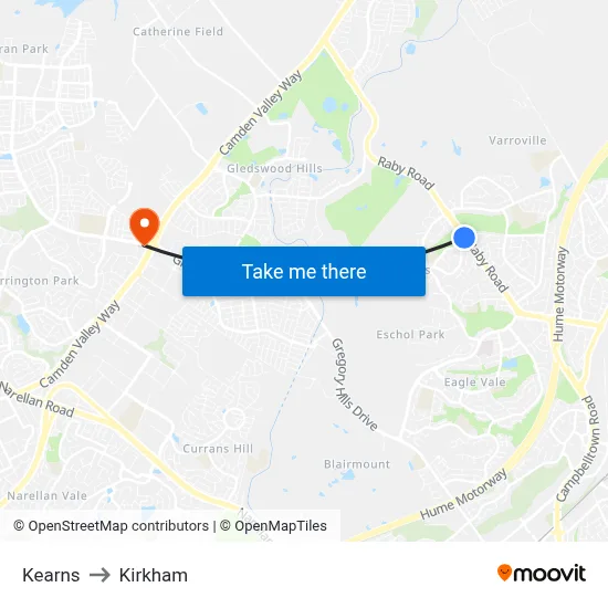 Kearns to Kirkham map