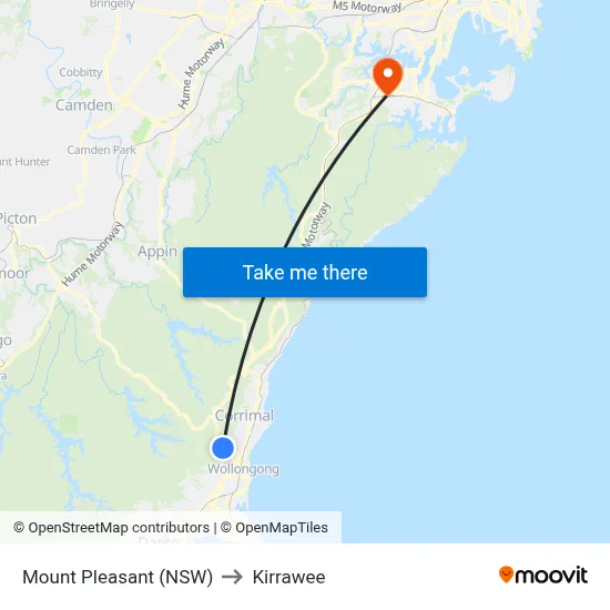 Mount Pleasant (NSW) to Kirrawee map