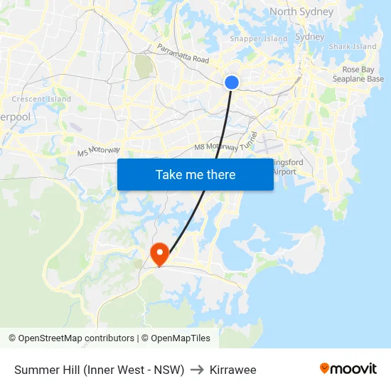 Summer Hill (Inner West - NSW) to Kirrawee map