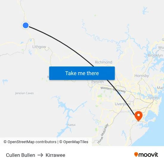 Cullen Bullen to Kirrawee map