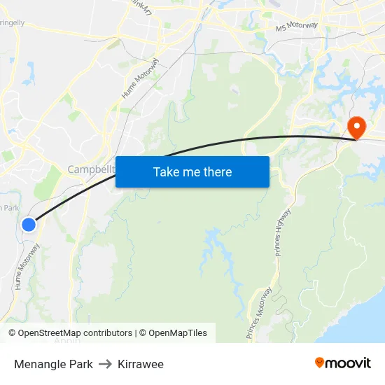 Menangle Park to Kirrawee map