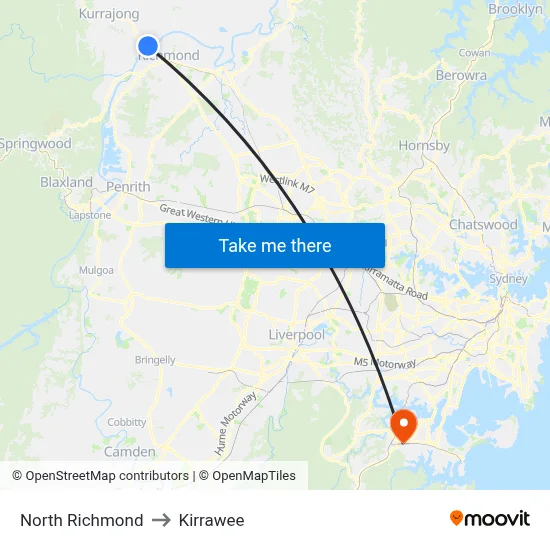 North Richmond to Kirrawee map