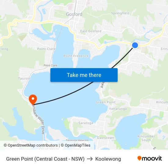 Green Point (Central Coast - NSW) to Koolewong map