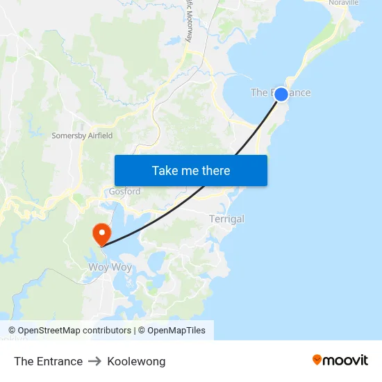 The Entrance to Koolewong map