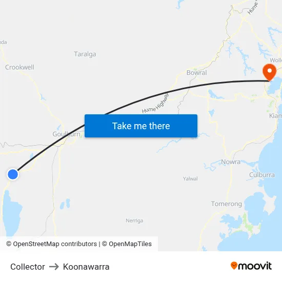 Collector to Koonawarra map