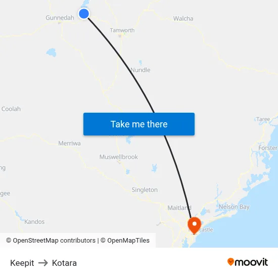 Keepit to Kotara map