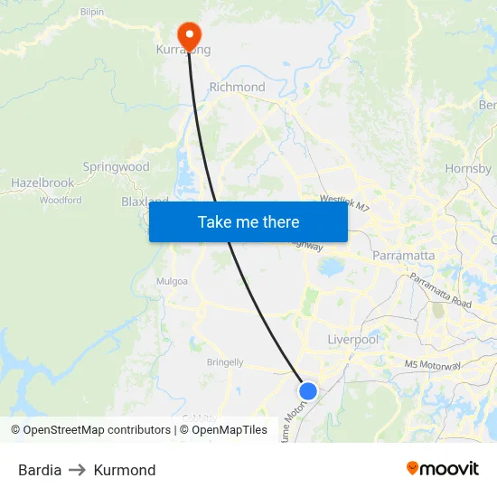 Bardia to Kurmond map