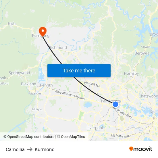 Camellia to Kurmond map