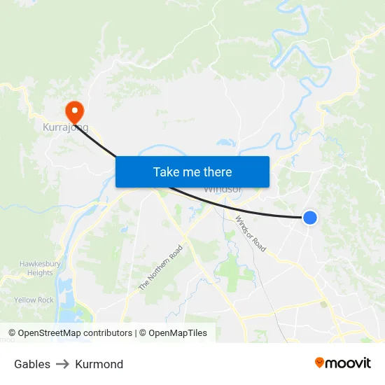 Gables to Kurmond map