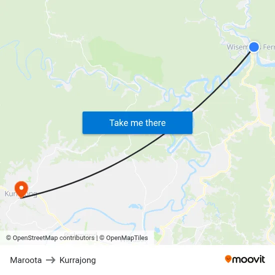 Maroota to Kurrajong map