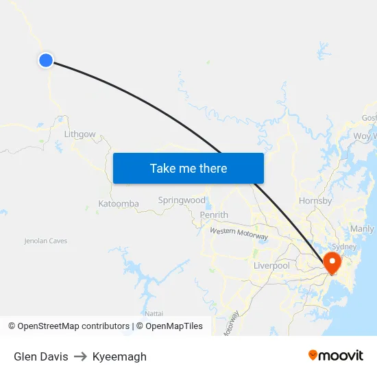 Glen Davis to Kyeemagh map