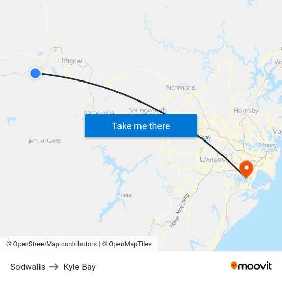 Sodwalls to Kyle Bay map
