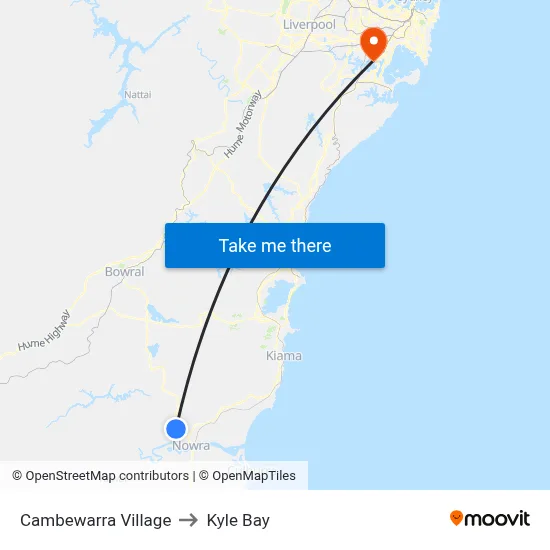 Cambewarra Village to Kyle Bay map