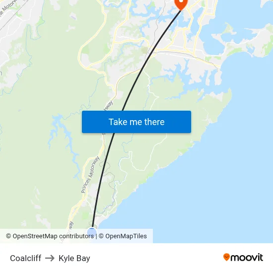 Coalcliff to Kyle Bay map