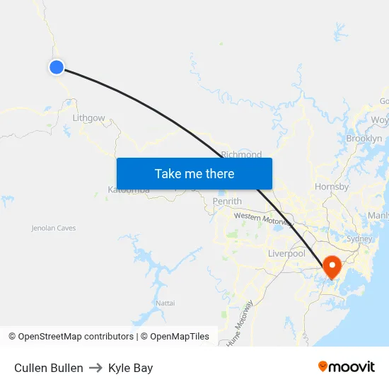Cullen Bullen to Kyle Bay map