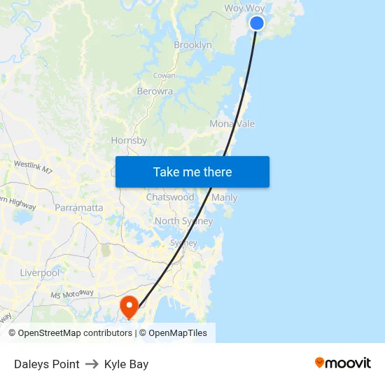 Daleys Point to Kyle Bay map