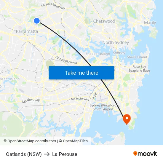 Oatlands (NSW) to La Perouse map