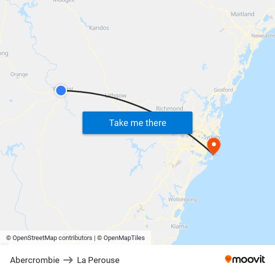 Abercrombie to La Perouse map