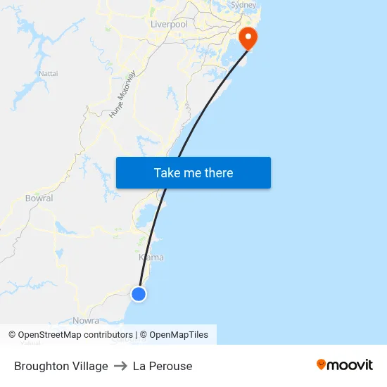 Broughton Village to La Perouse map
