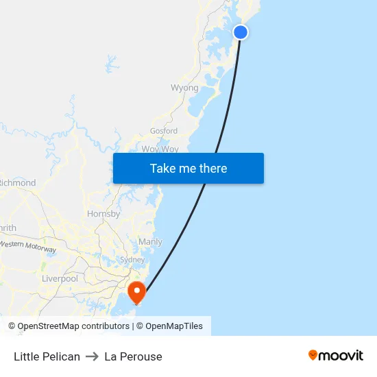Little Pelican to La Perouse map