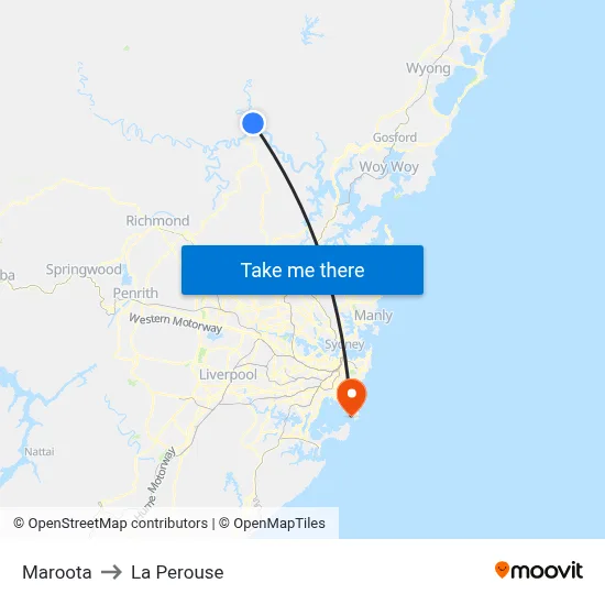 Maroota to La Perouse map