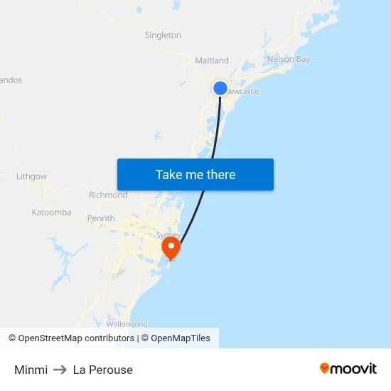Minmi to La Perouse map