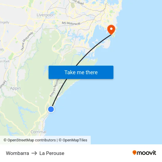 Wombarra to La Perouse map