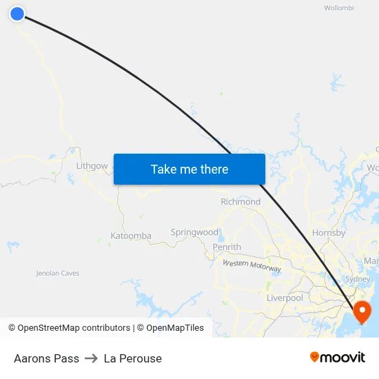 Aarons Pass to La Perouse map