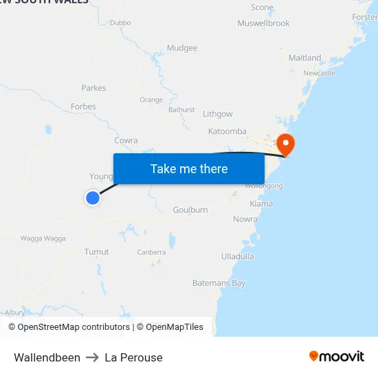Wallendbeen to La Perouse map