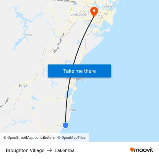 Broughton Village to Lakemba map