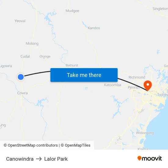 Canowindra to Lalor Park map