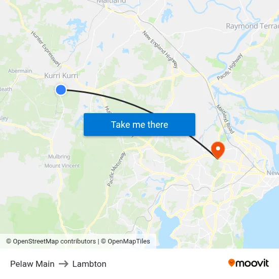 Pelaw Main to Lambton map