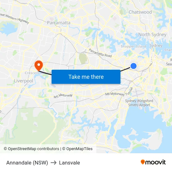 Annandale (NSW) to Lansvale map