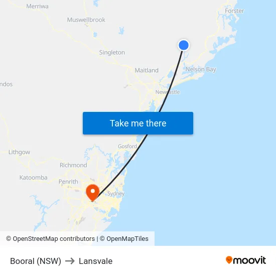 Booral (NSW) to Lansvale map