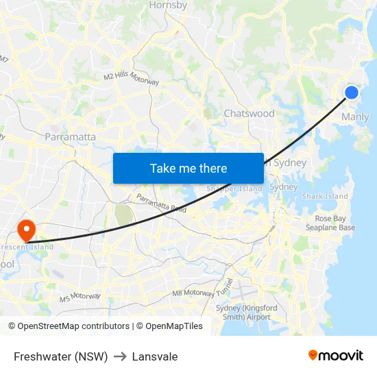 Freshwater (NSW) to Lansvale map
