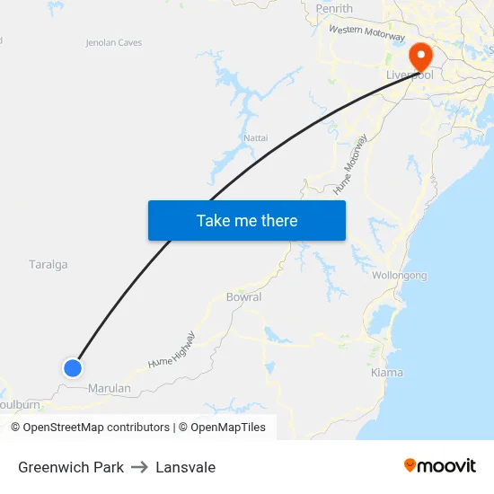 Greenwich Park to Lansvale map