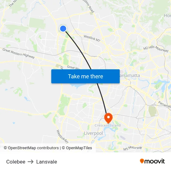 Colebee to Lansvale map