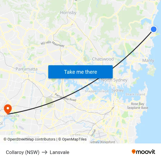 Collaroy (NSW) to Lansvale map