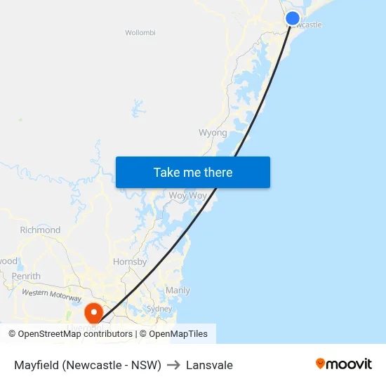 Mayfield (Newcastle - NSW) to Lansvale map