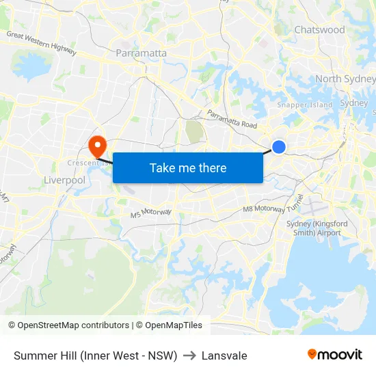 Summer Hill (Inner West - NSW) to Lansvale map